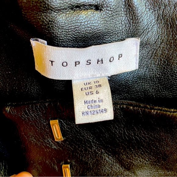 Topshop tie waist faux leather shorts size 6 - Picture 5 of 9